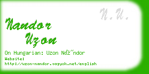 nandor uzon business card